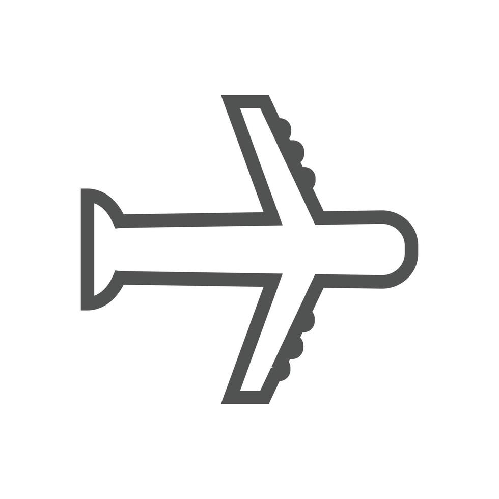 ilustración de vector de iconos de avión