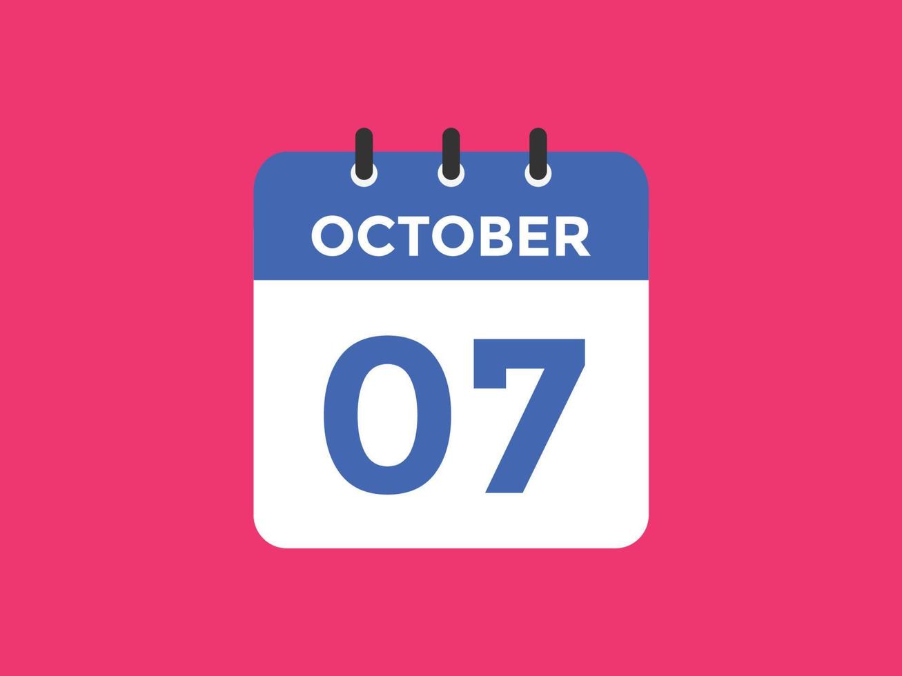 october 7 calendar reminder 7th october daily calendar icon template october 7 calendar reminder 7th october daily calendar icon template