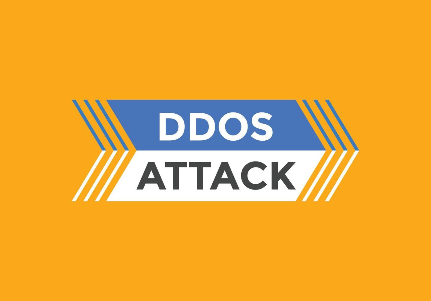 ddos attack text button. ddos attack speech bubble. ddos attack text web template Vector Illustration.