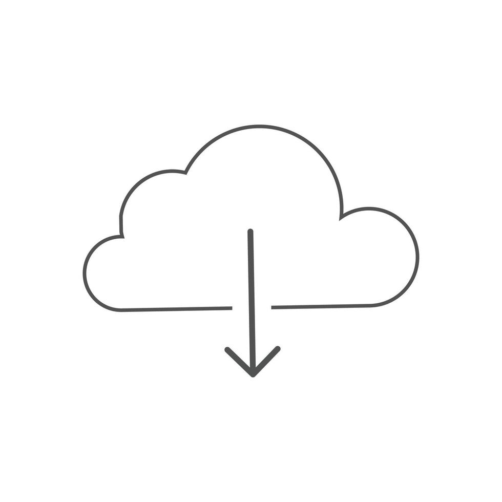 download  icons. download cloud symbol Vector illustration