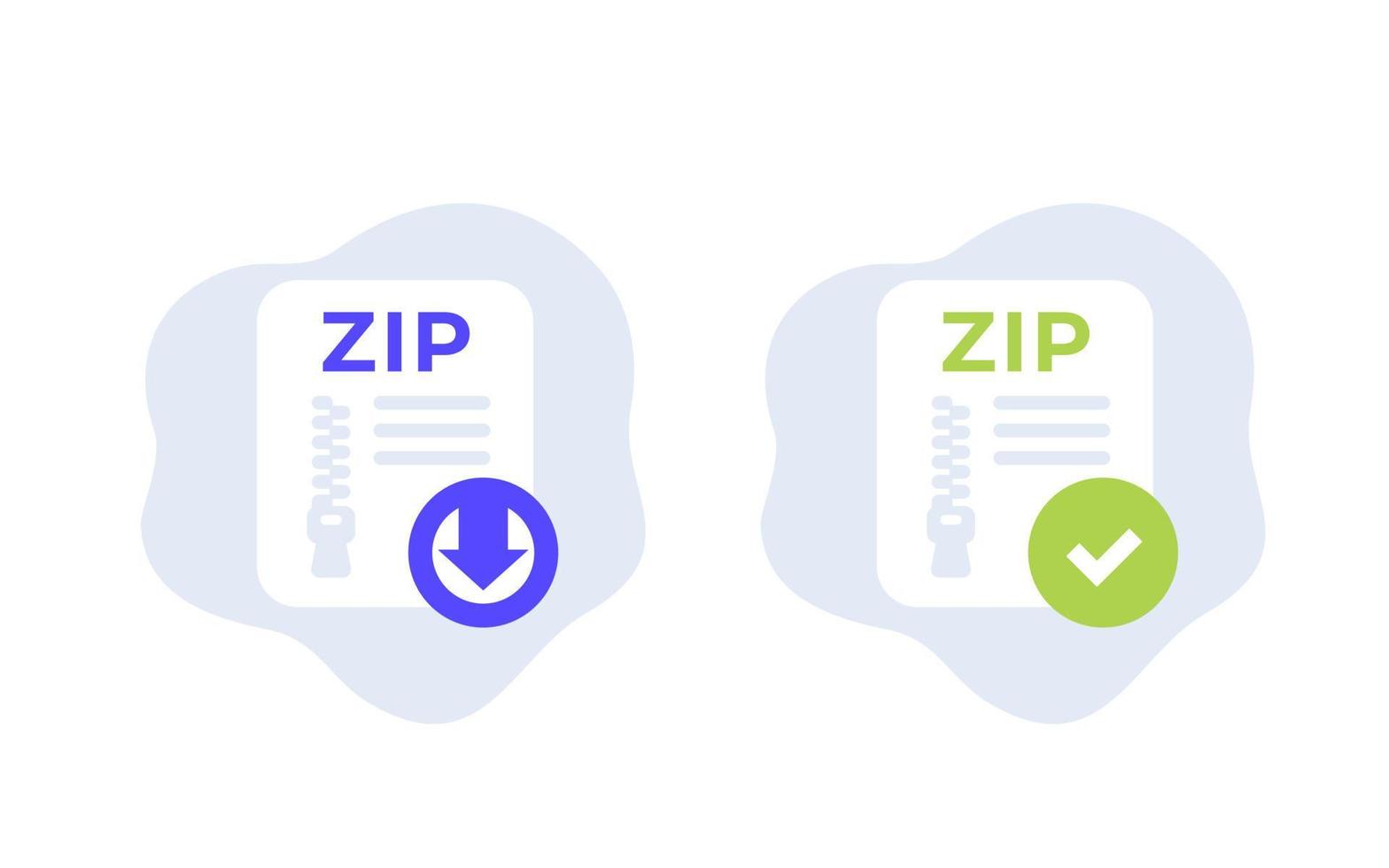 descargar iconos de archivo de archivos zip vector