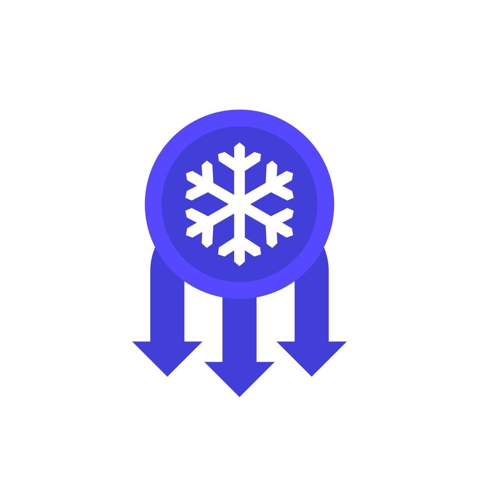 Frost impact or freezing icon vector
