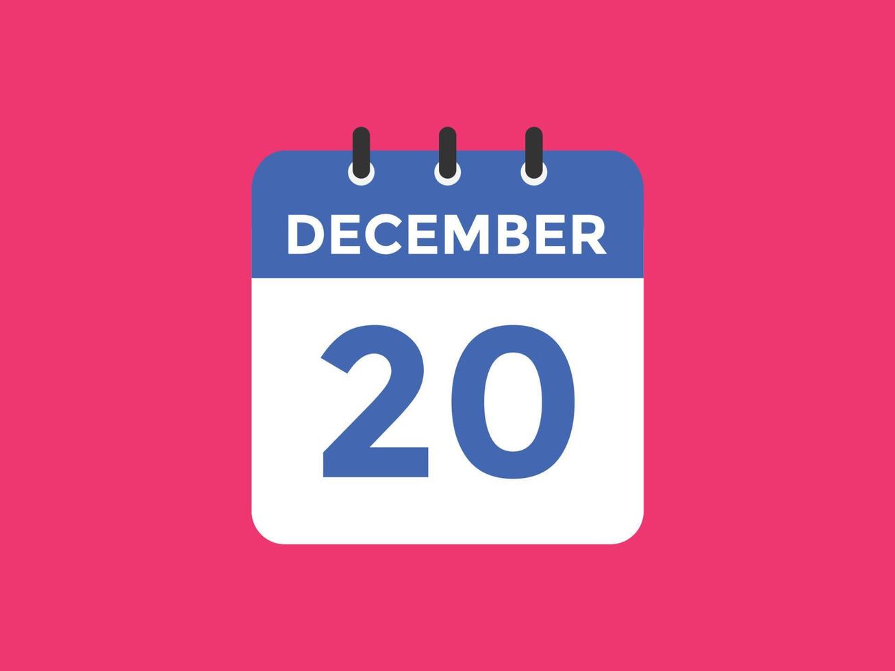 December 20 Calendar Reminder 20th December Daily Calendar Icon december-20-calendar-reminder-20th-december-daily-calendar-icon
