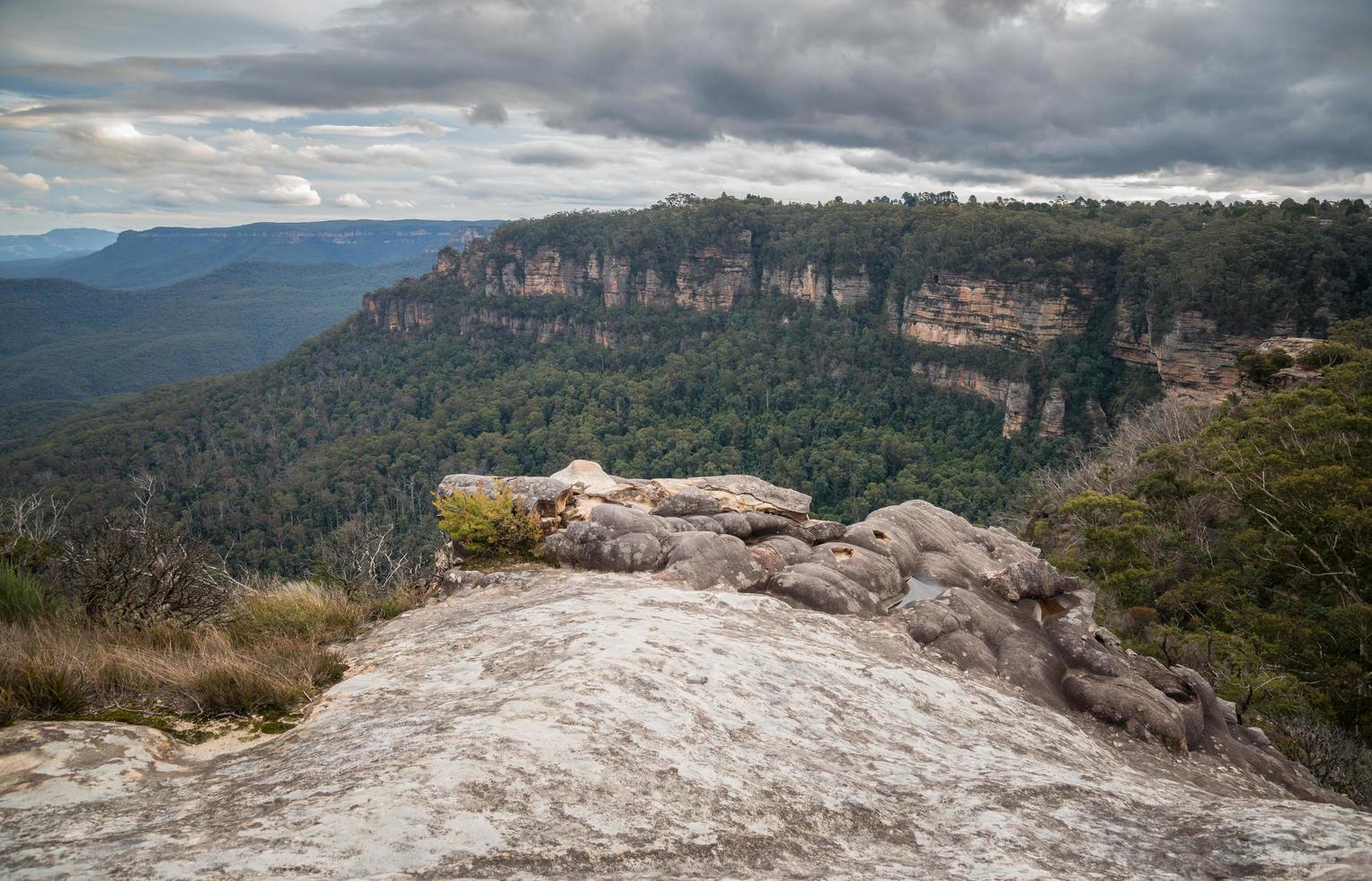 The scenery view of the Blue mountains of New South Wales state of Australia. photo