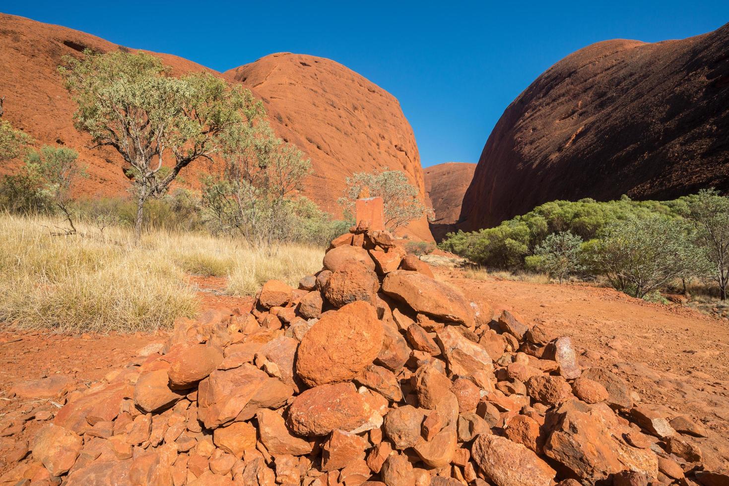 The scenery view in Australian outback area of the Northern Territory state of Australia. photo