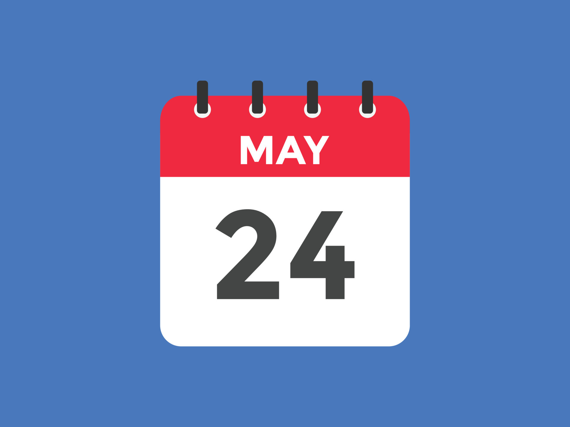 may 24 calendar reminder. 24th may daily calendar icon template