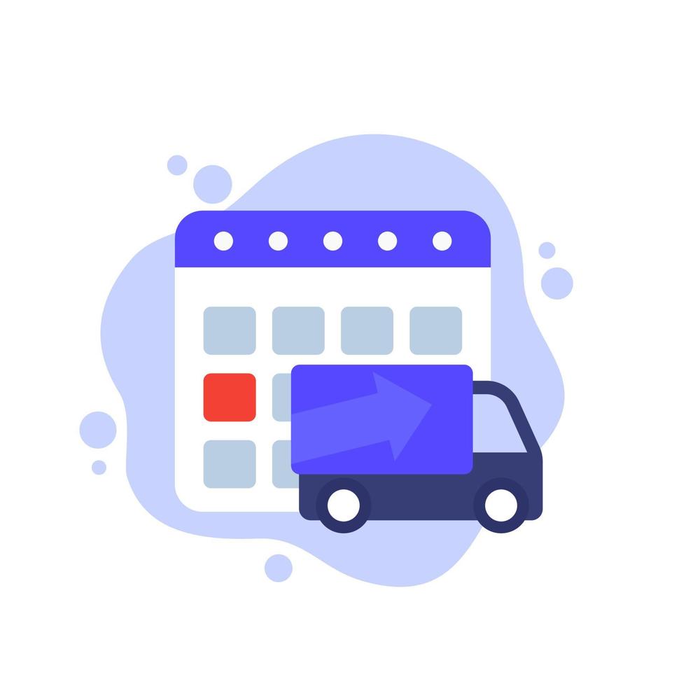 delivery schedule or date vector icon