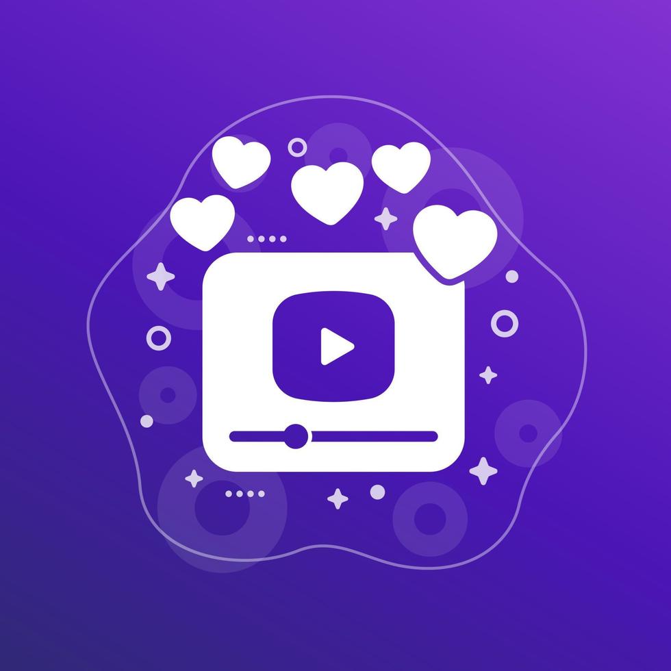 viral video content icon for web vector