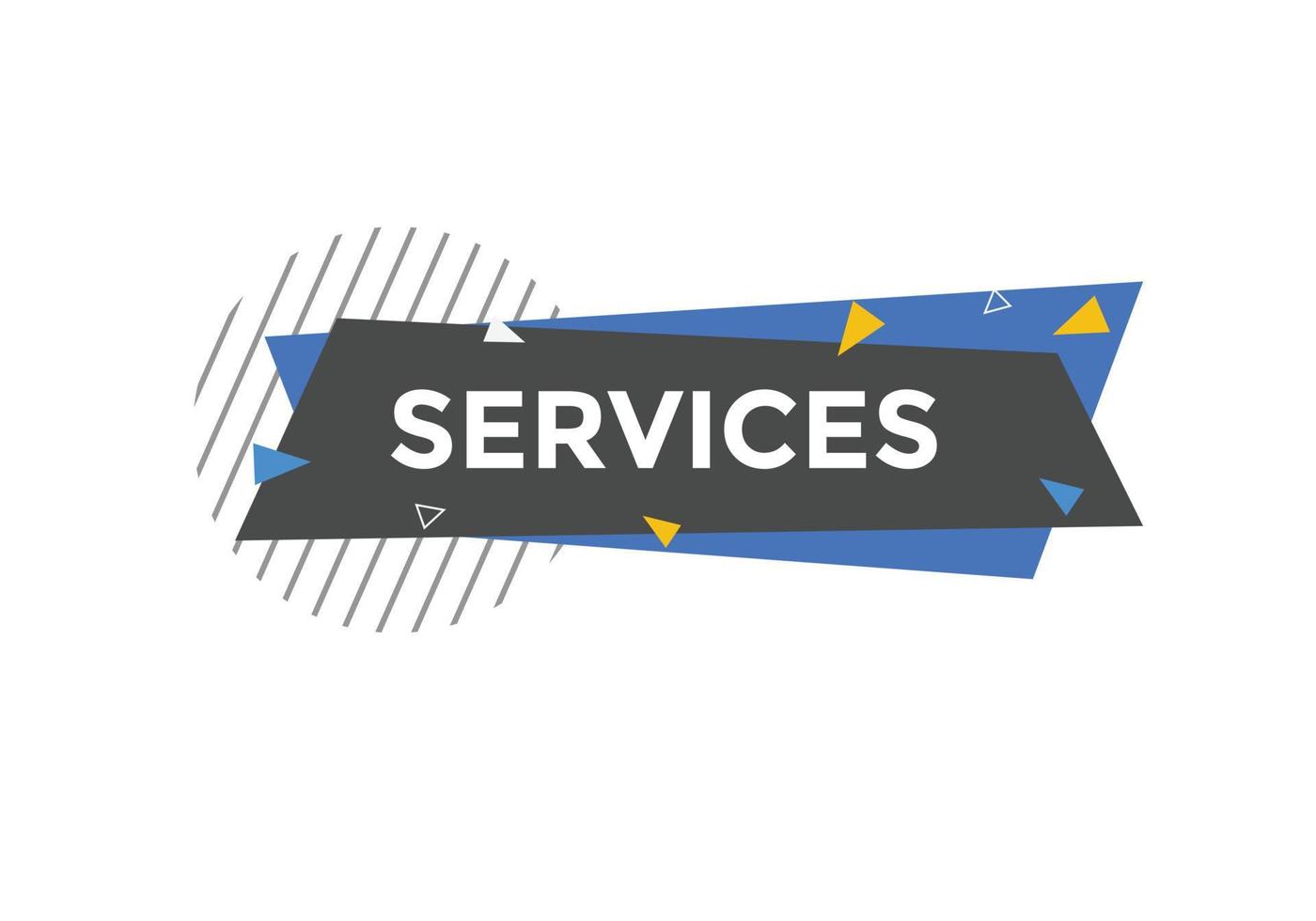 service text button. speech bubble. Best service Colorful web banner. vector illustration