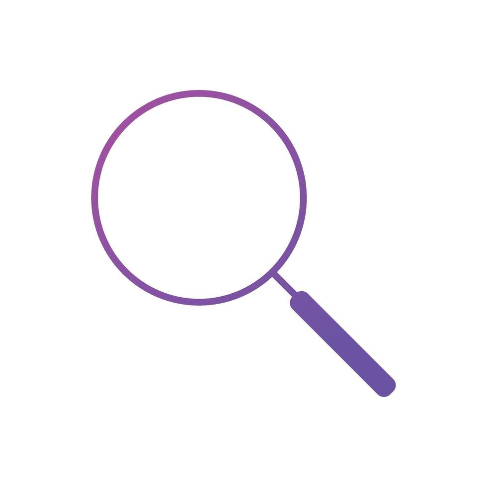 Magnifying glass or Search icon. Magnifier glass sign vector