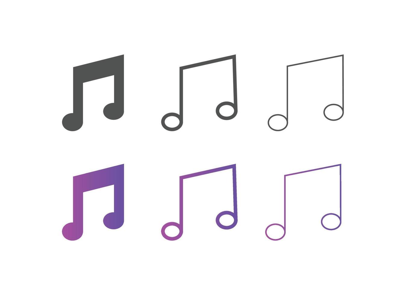 Set of music icons. vector