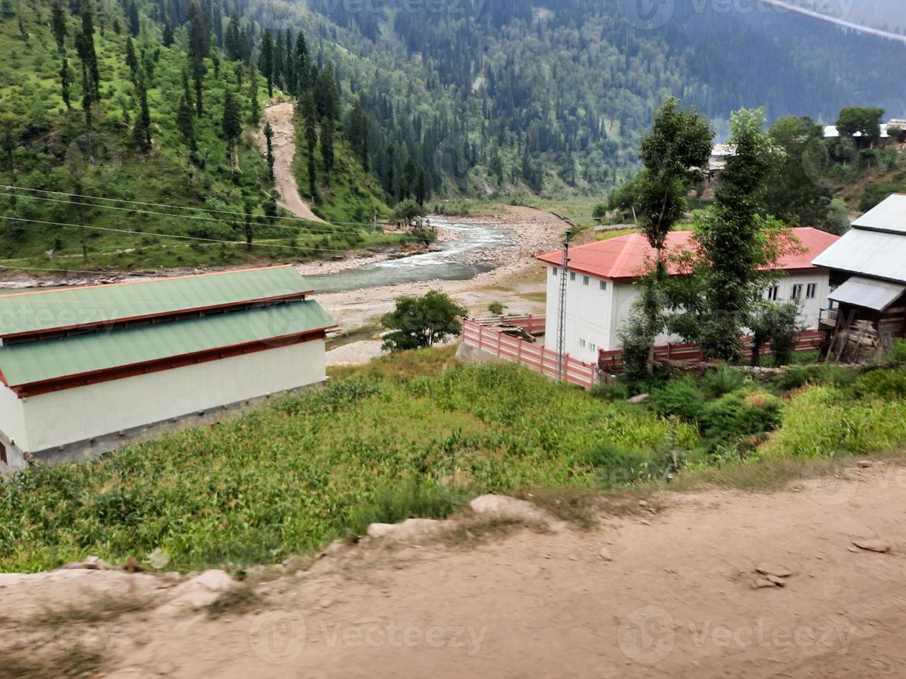 Kashmir is the most beautiful region in the world which is famous for its green valleys, beautiful trees, high mountains and flowing springs. photo