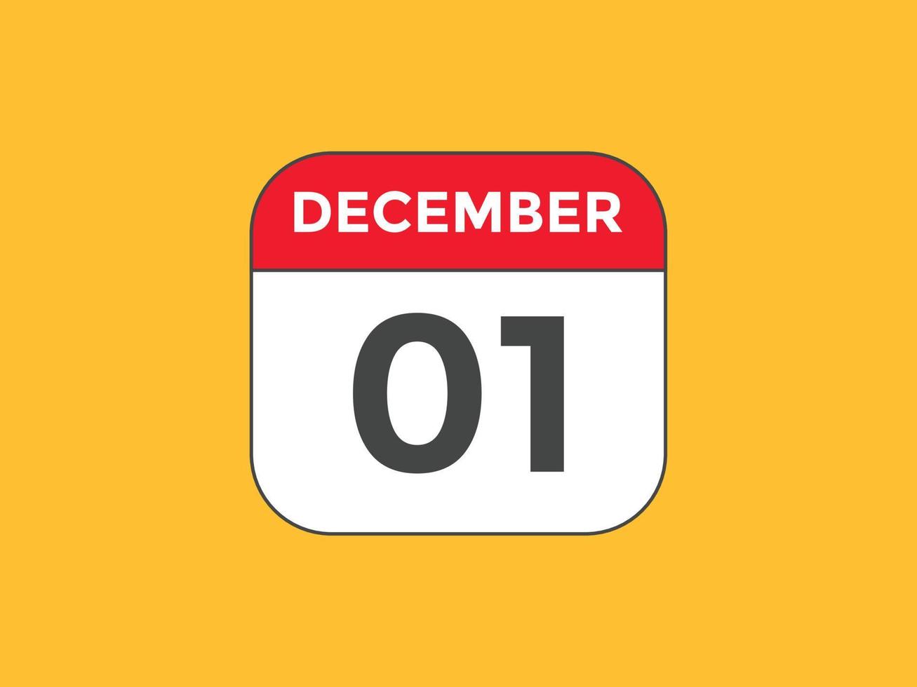 december 1 calendar reminder. 1st december daily calendar icon template. Calendar 1st december icon Design template. Vector illustration 11078066 Vector Art at Vecteezy