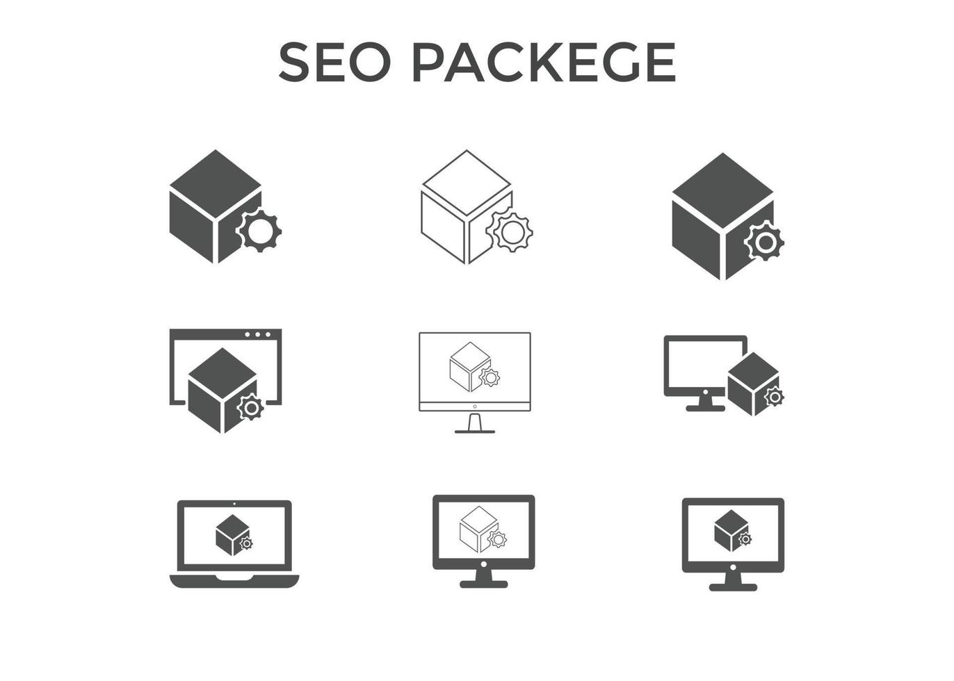 SEO package icon Vector illustration. concept for SEO and Website