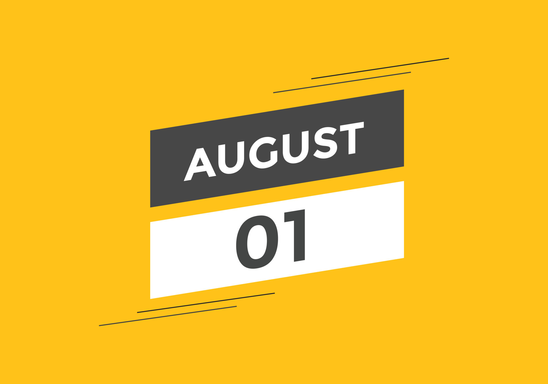 Recordatorio Del Calendario Del 1 De Agosto Plantilla De Icono De recordatorio-del-calendario-del-1-de-agosto-plantilla-de-icono-de