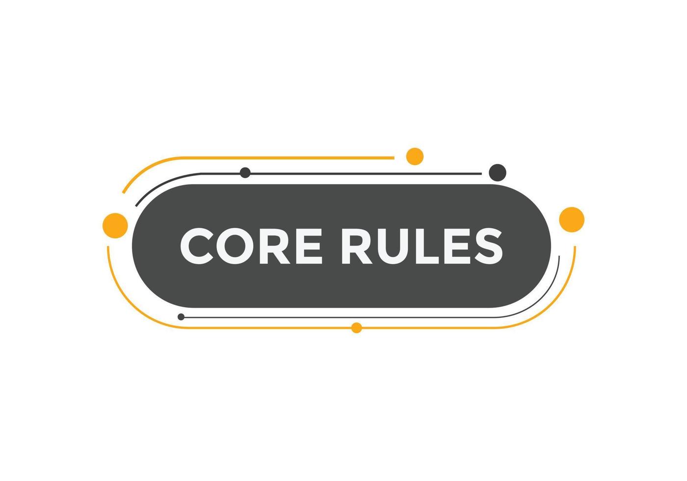 botón de texto de reglas básicas. burbuja de habla de reglas básicas. reglas básicas texto plantilla web ilustración vectorial vector