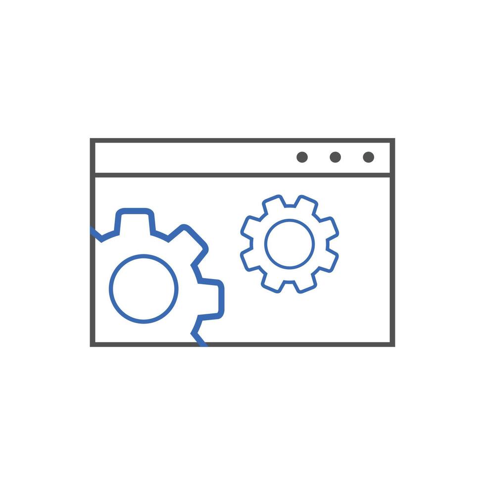website optimization icons. website page development symbol line icon. Concept for SEO and web design vector