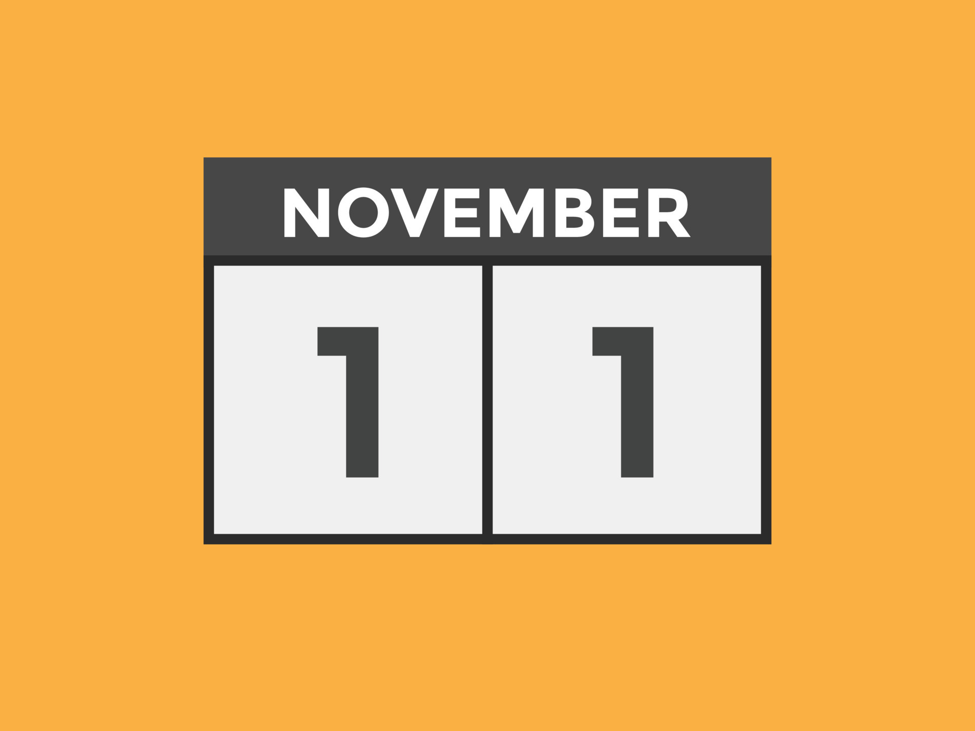 november 11 calendar reminder. 11th november daily calendar icon