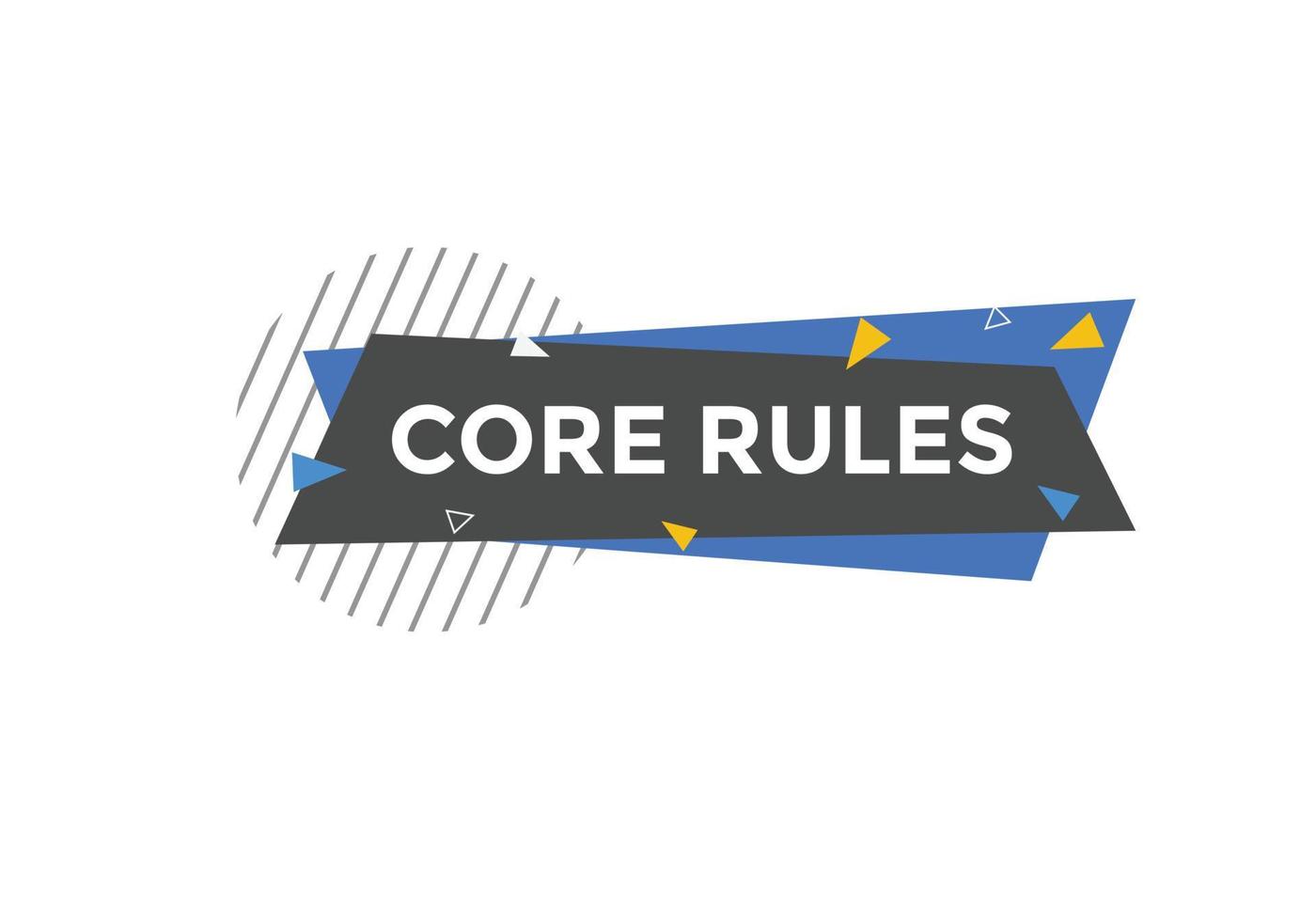 botón de texto de reglas básicas. burbuja de habla de reglas básicas. reglas básicas texto plantilla web ilustración vectorial vector