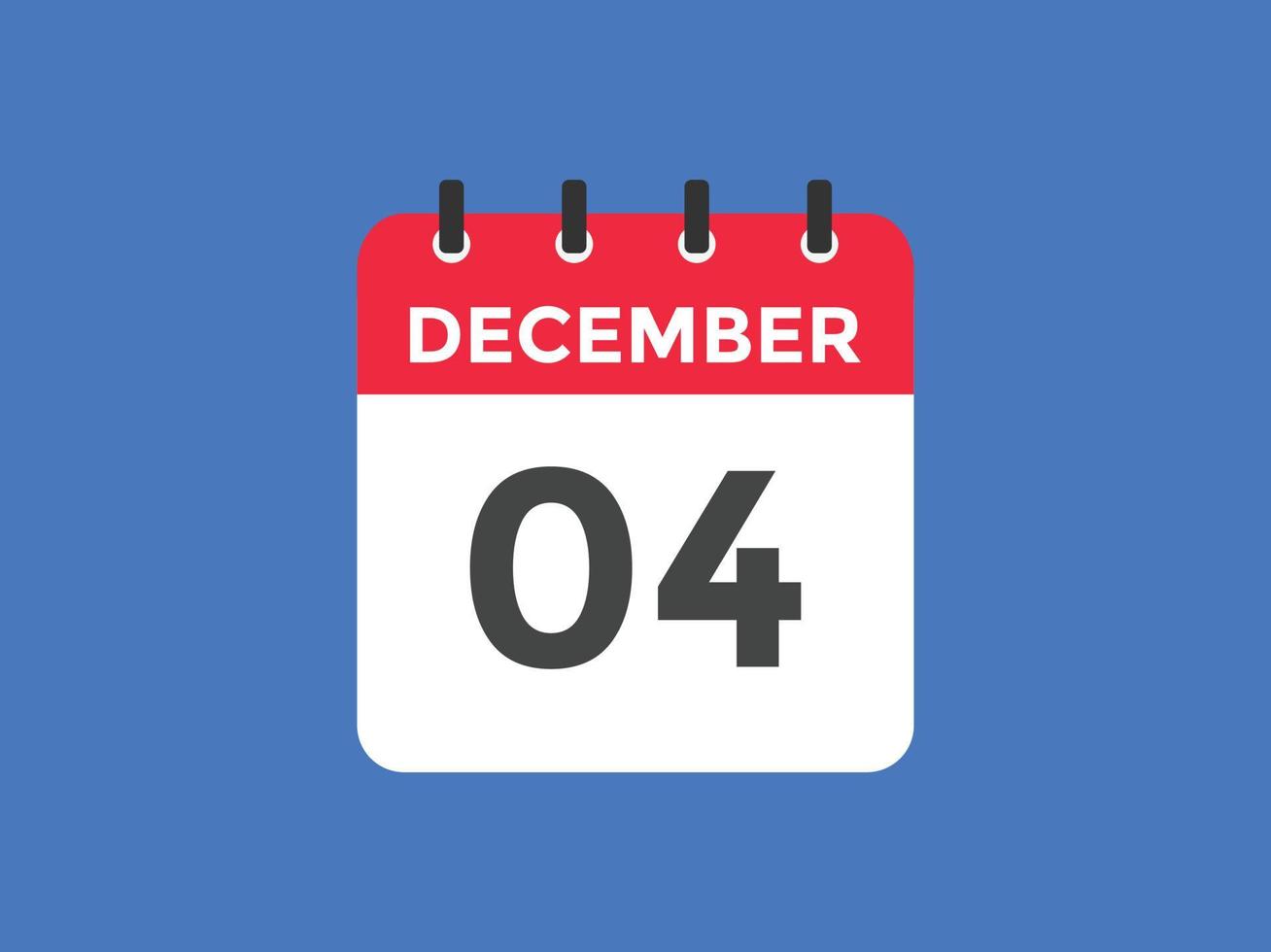 december 4 calendar reminder 4th december daily calendar icon template december 4 calendar reminder 4th december daily calendar icon template