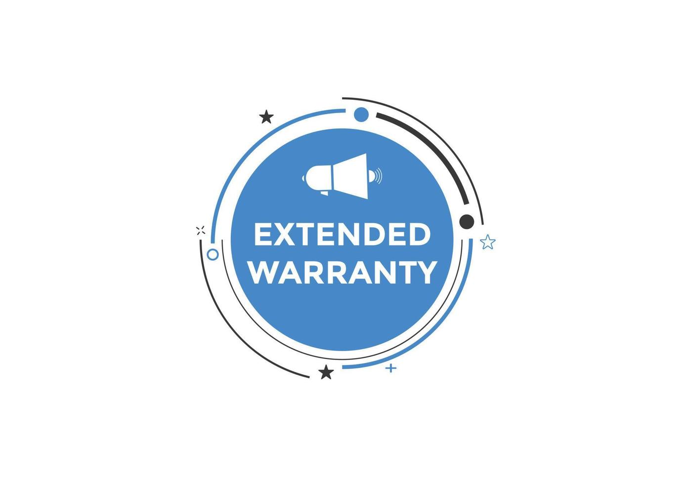 Extended warranty text button. speech bubble. Extended warranty Colorful web banner. vector illustration