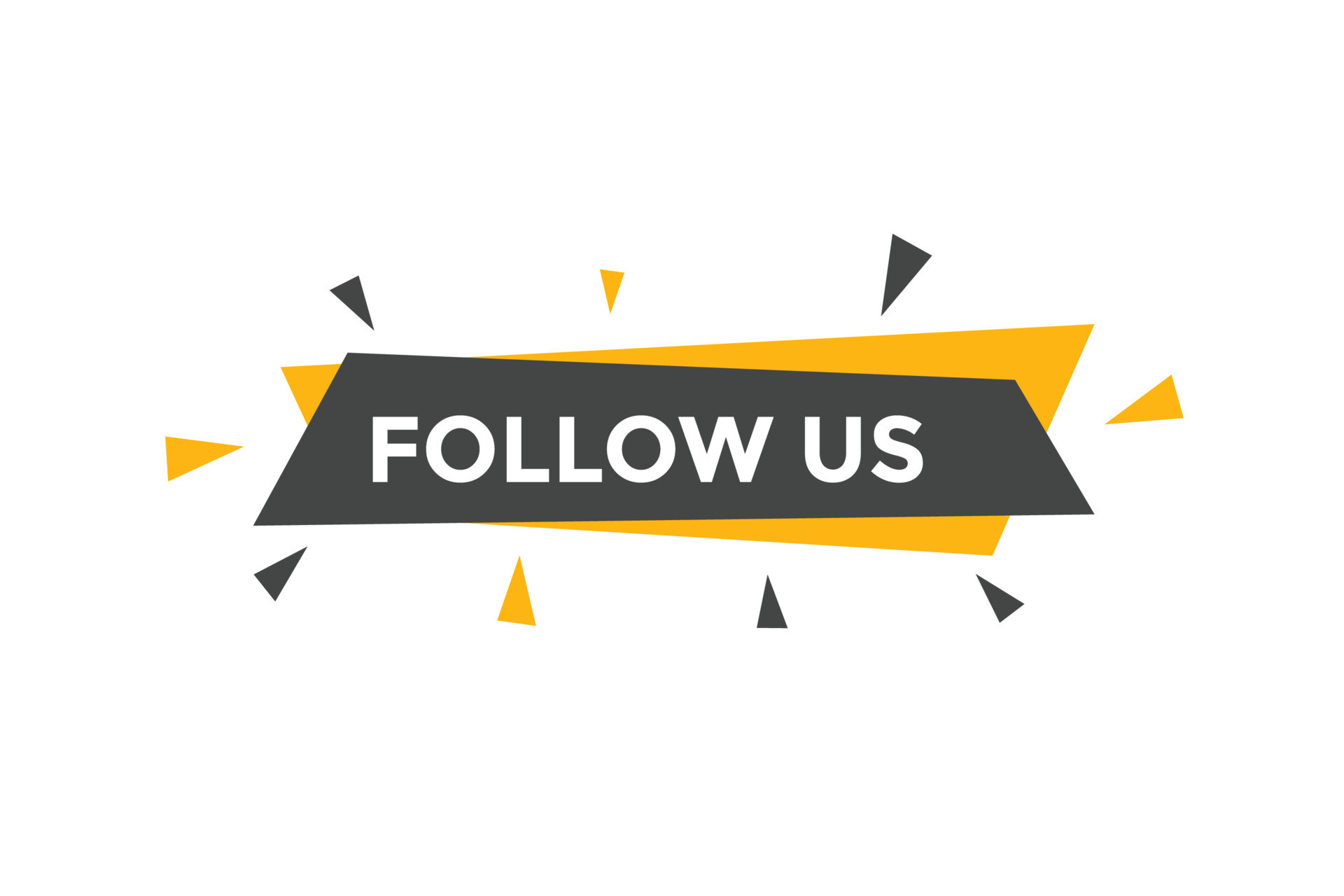 Follow us button Follow us Colorful label sign template speech bubble Follow us button Follow us Colorful label sign template speech bubble