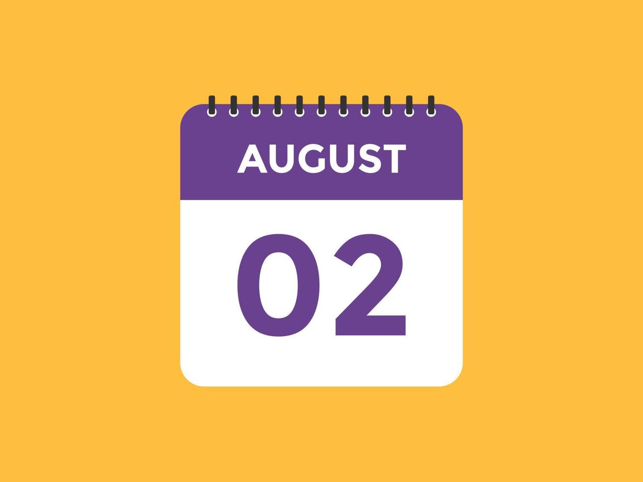 august 2 calendar reminder 2nd august daily calendar icon template august 2 calendar reminder 2nd august daily calendar icon template