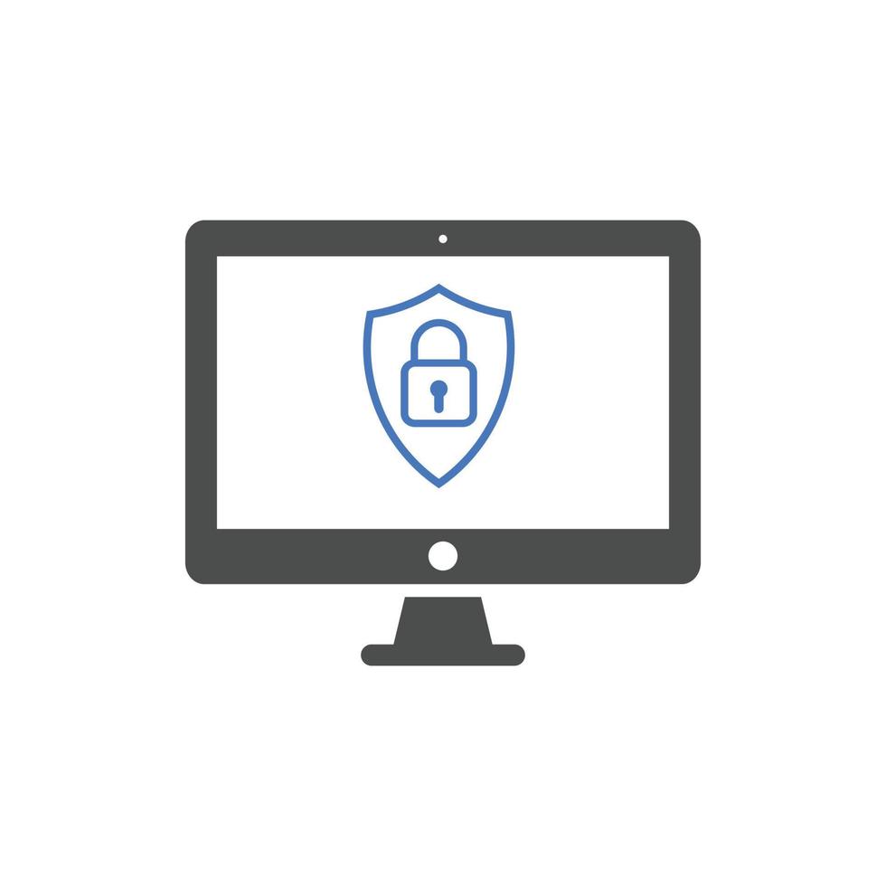 Web security icons. Website security shield protection icon symbol vector