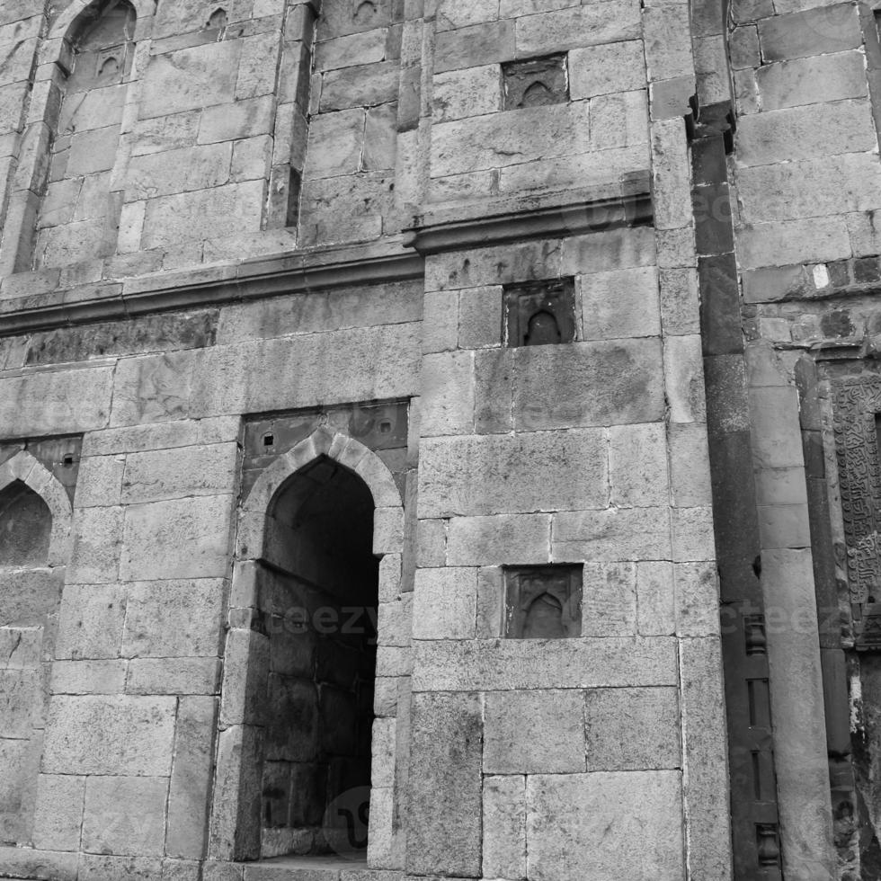 Mughal Architecture inside Lodhi Gardens, Delhi, India, Beautiful Architecture Inside the The Three-domed mosque in Lodhi Garden is said to be the Friday mosque for Friday prayer, Lodhi Garden Tomb photo