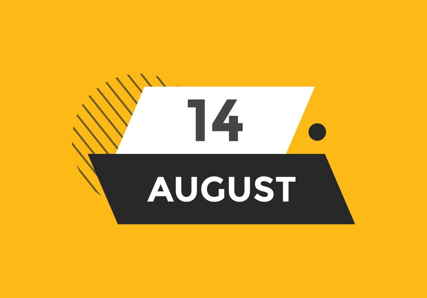 August 14 Calendar Reminder 14th August Daily Calendar Icon Template august-14-calendar-reminder-14th-august-daily-calendar-icon-template