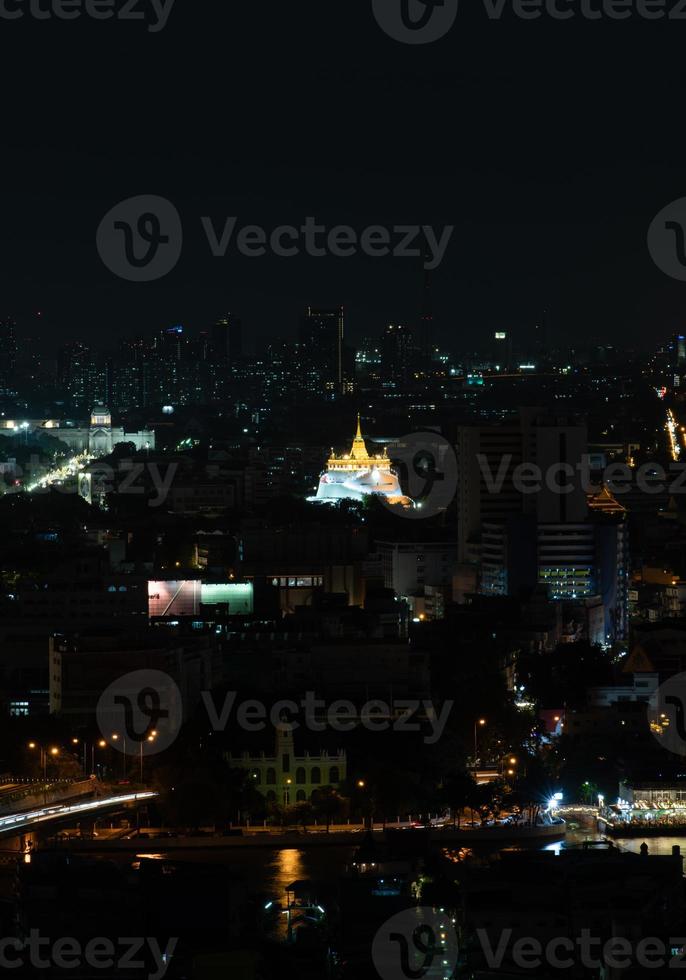 A beautiful balance between the temple and the city. photo