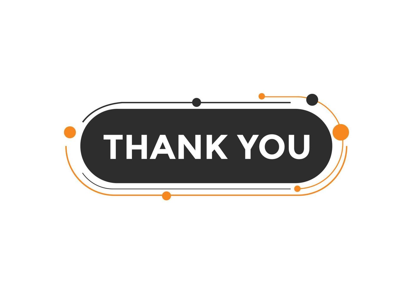 Thank you button. Thank you speech bubble. Thank you Colorful label sign template. Thank you symbol web banner. vector