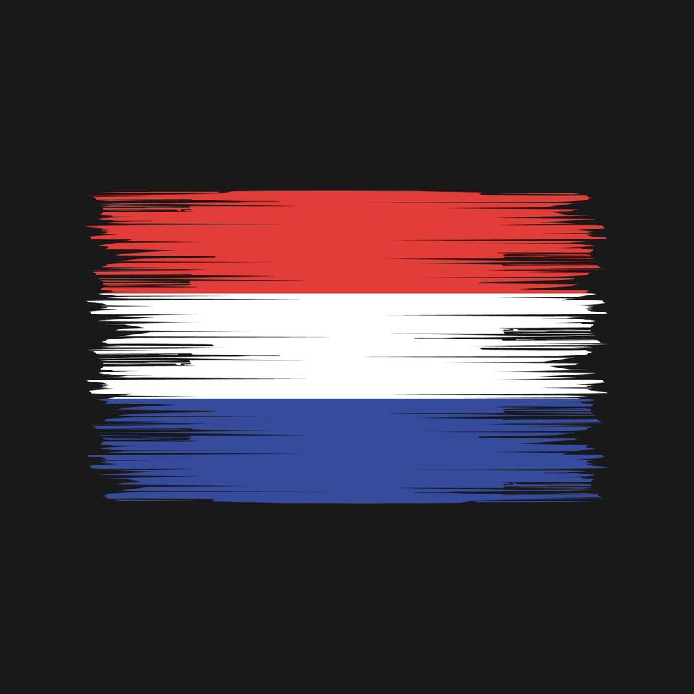 Netherlands Flag Brush. National Flag vector