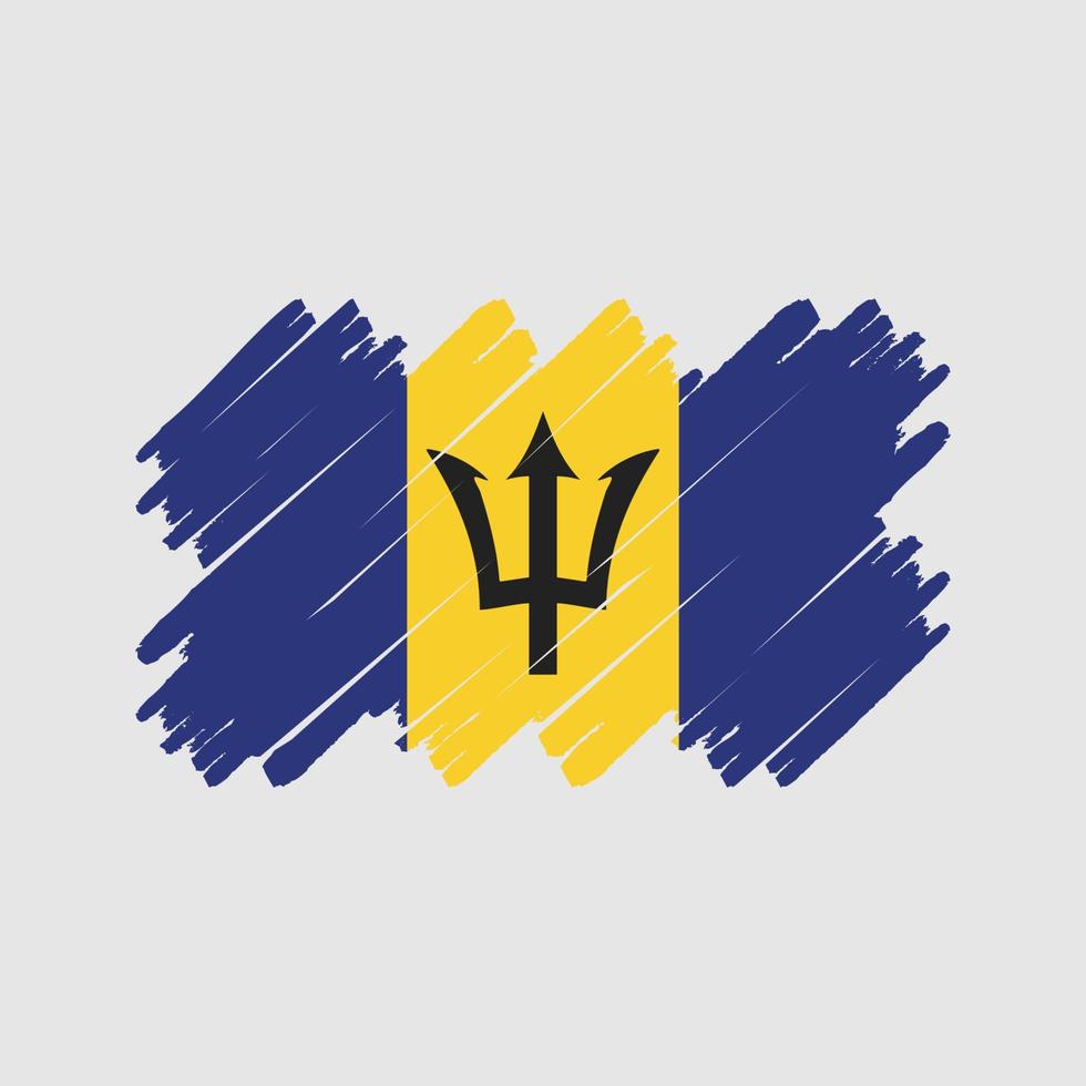 Barbados Flag Brush. National Flag vector