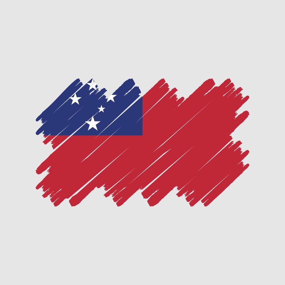 cepillo de bandera de samoa. bandera nacional vector