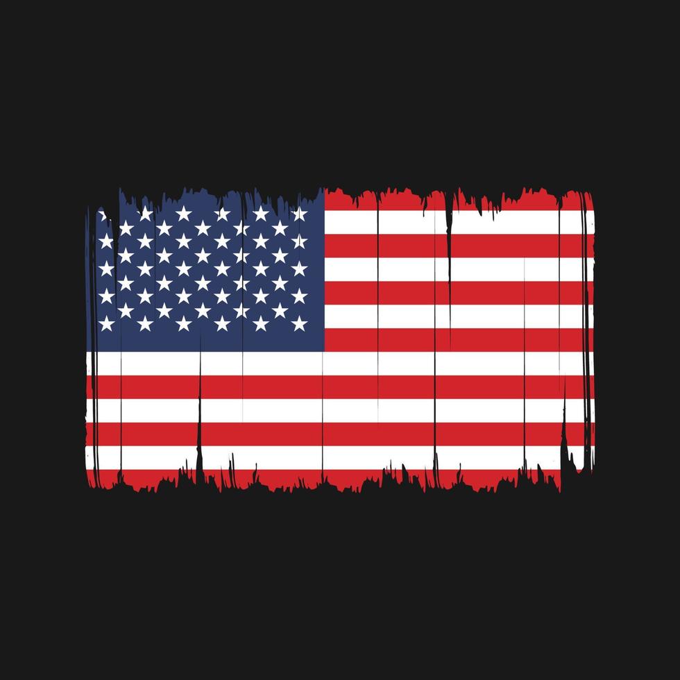 American Flag Brush Strokes. National Flag vector