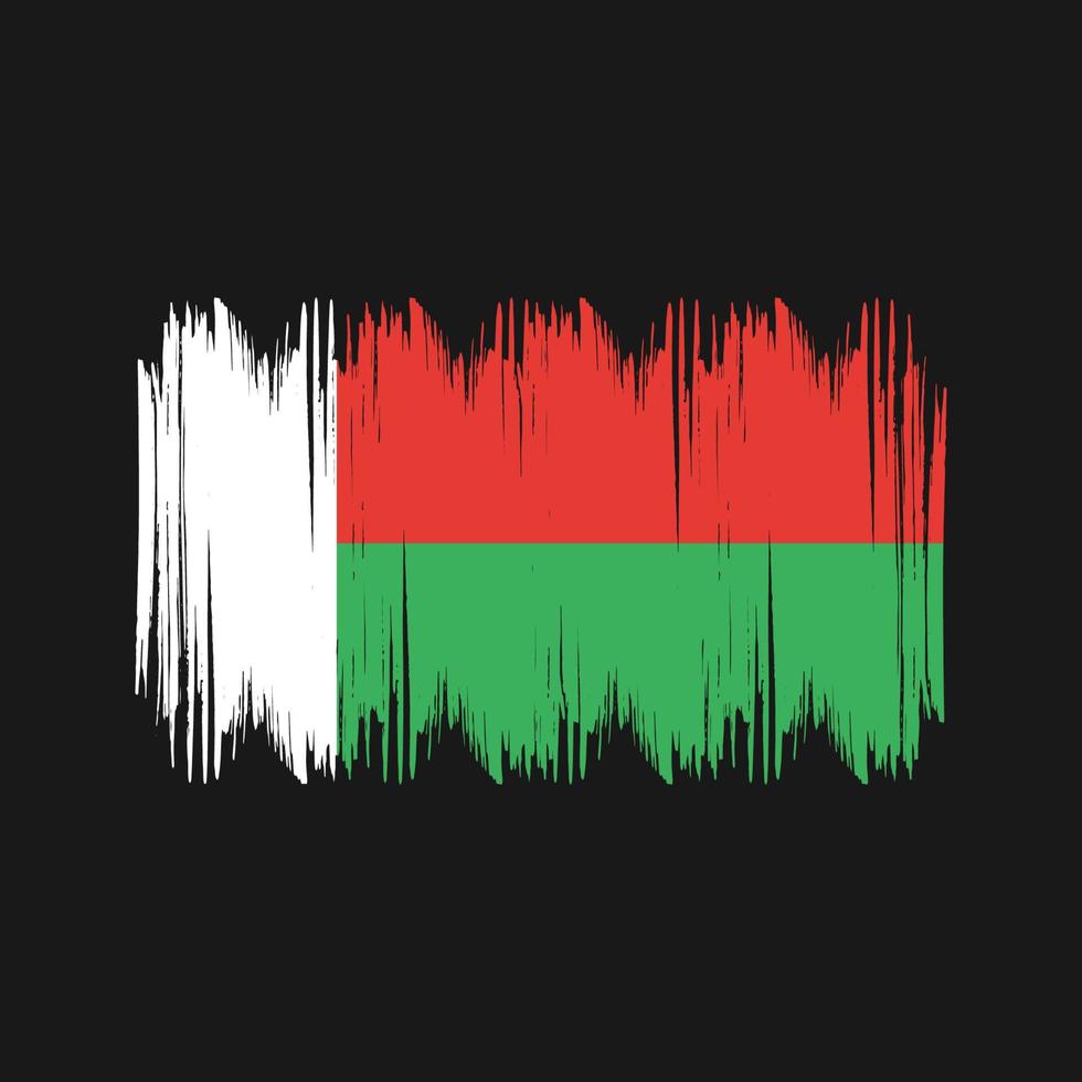 Madagascar Flag Bush Strokes. National Flag vector