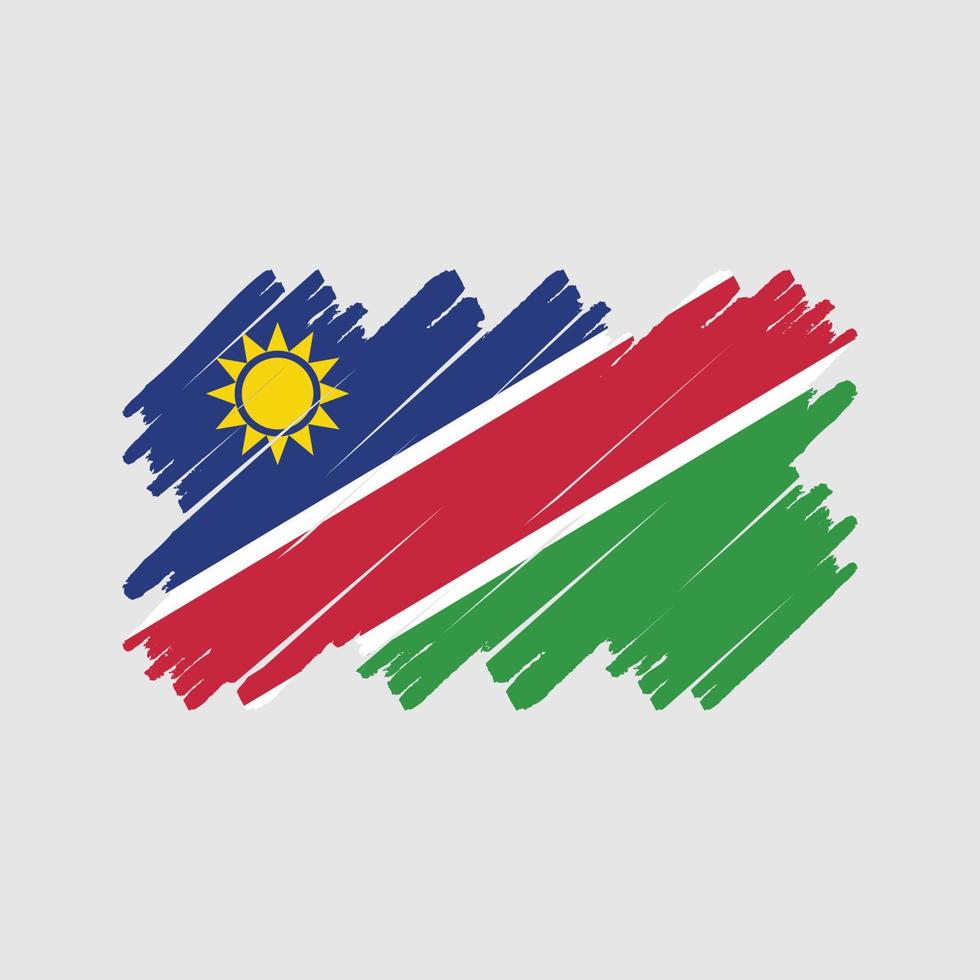 cepillo de bandera de namibia. bandera nacional vector