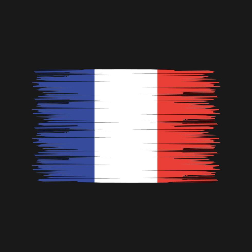 France Flag Brush. National Flag vector