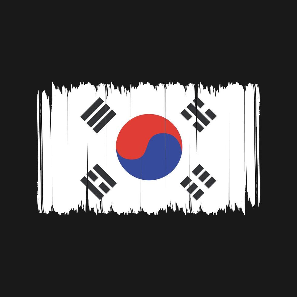 South Korea Flag Brush Strokes. National Flag vector