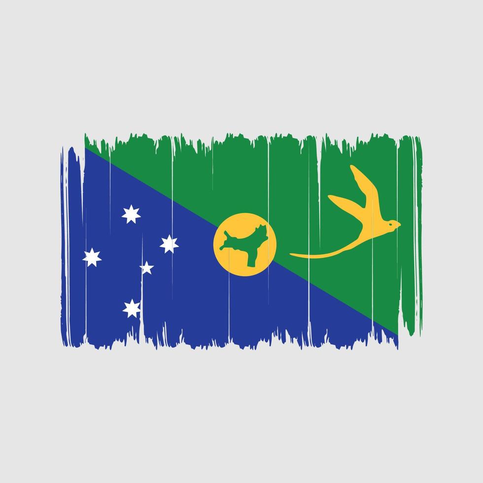 Christmas Islands Flag Brush Strokes. National Flag vector