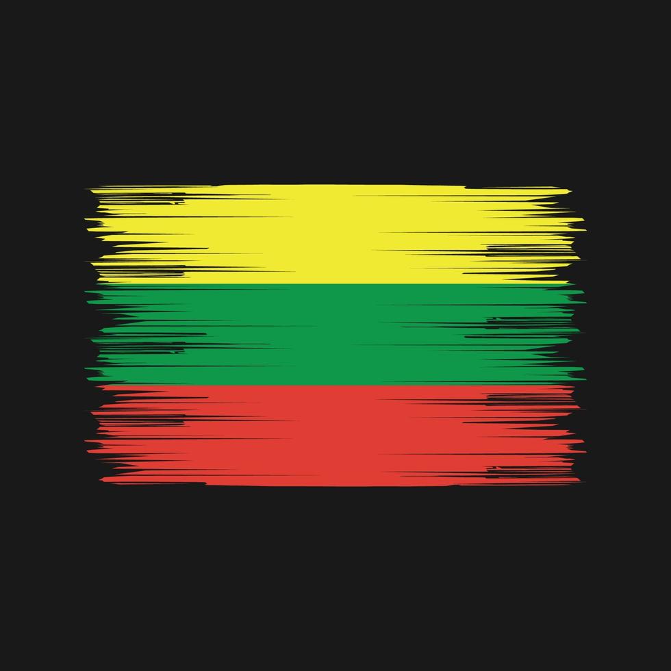 Lithuania Flag Brush. National Flag vector