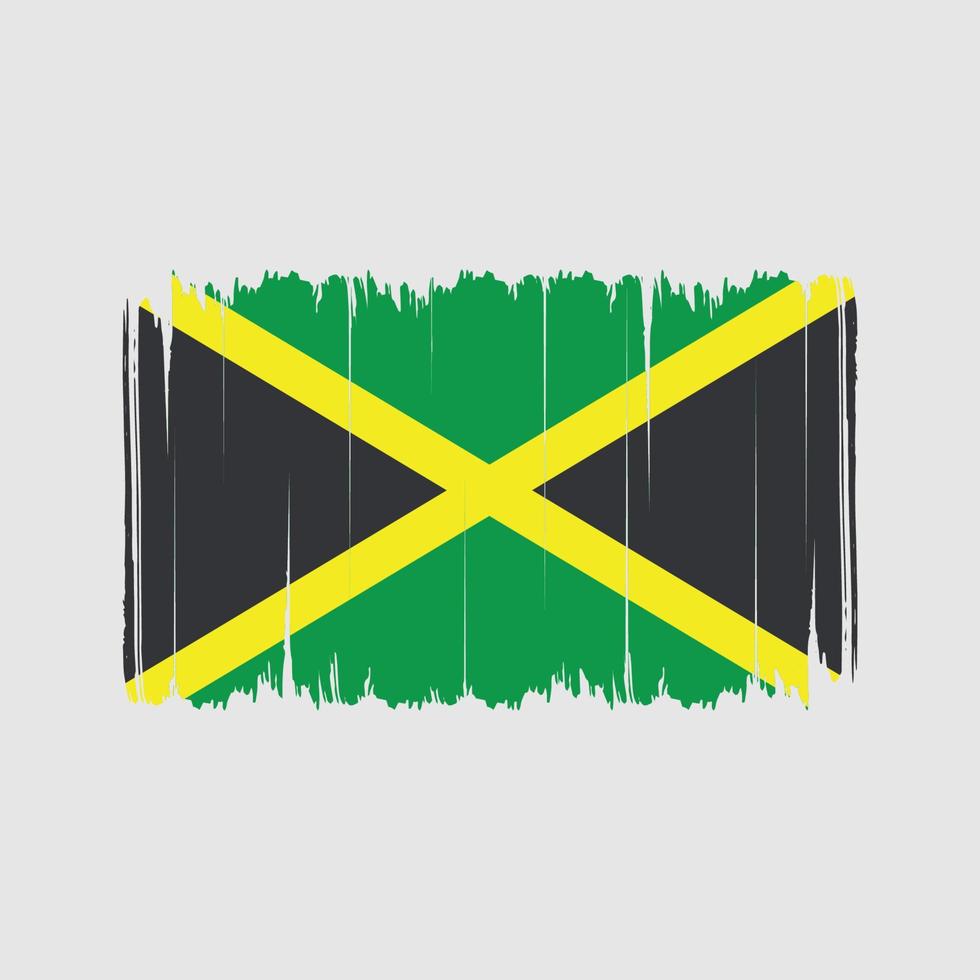 Jamaica Flag Brush Strokes. National Flag vector