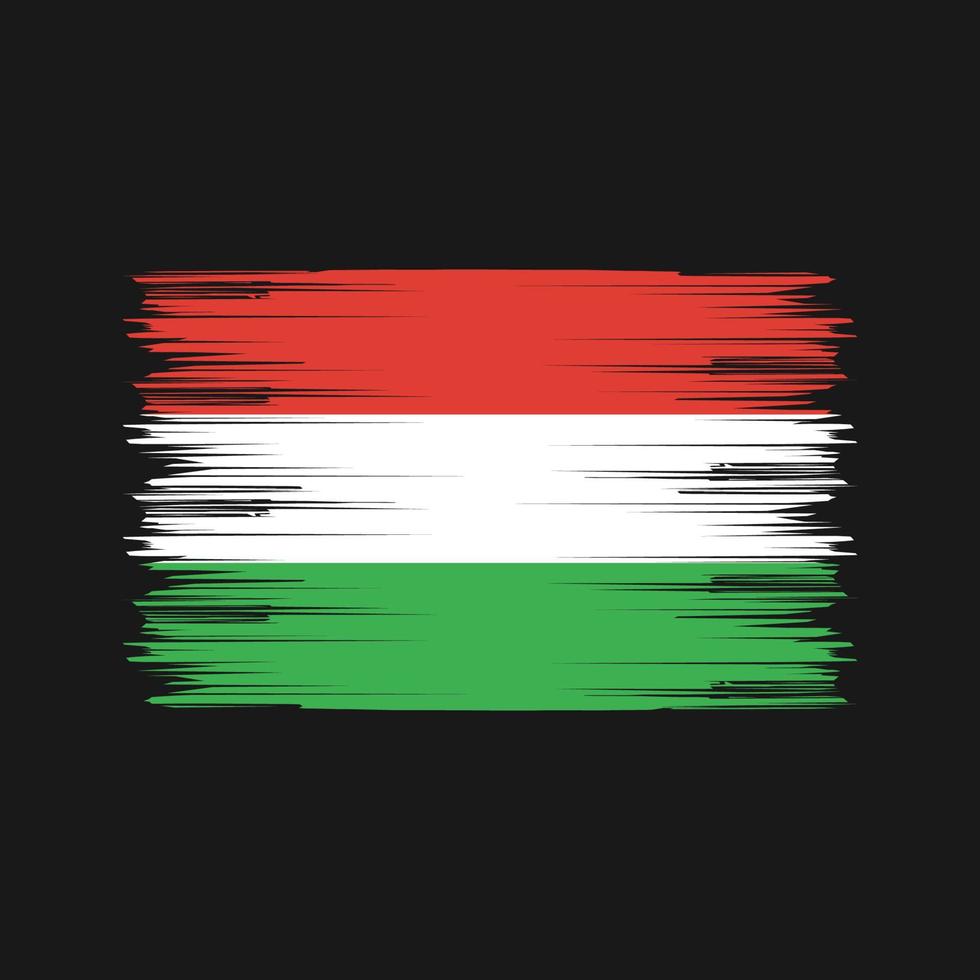 Hungary Flag Brush. National Flag vector