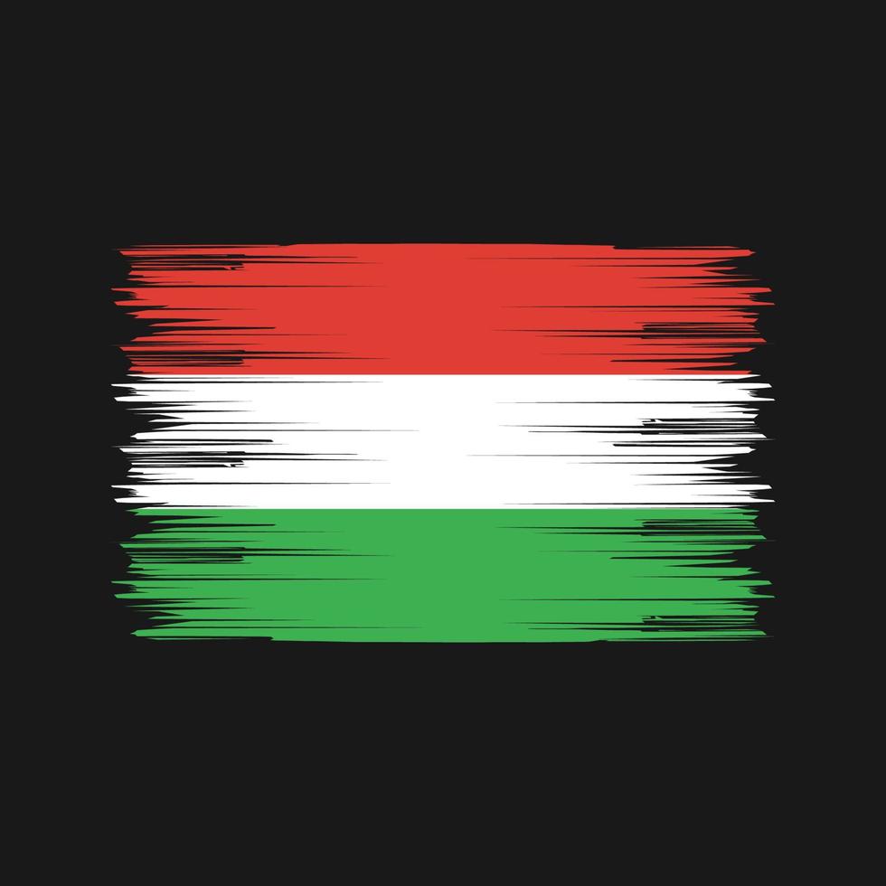 Hungary Flag Brush. National Flag vector