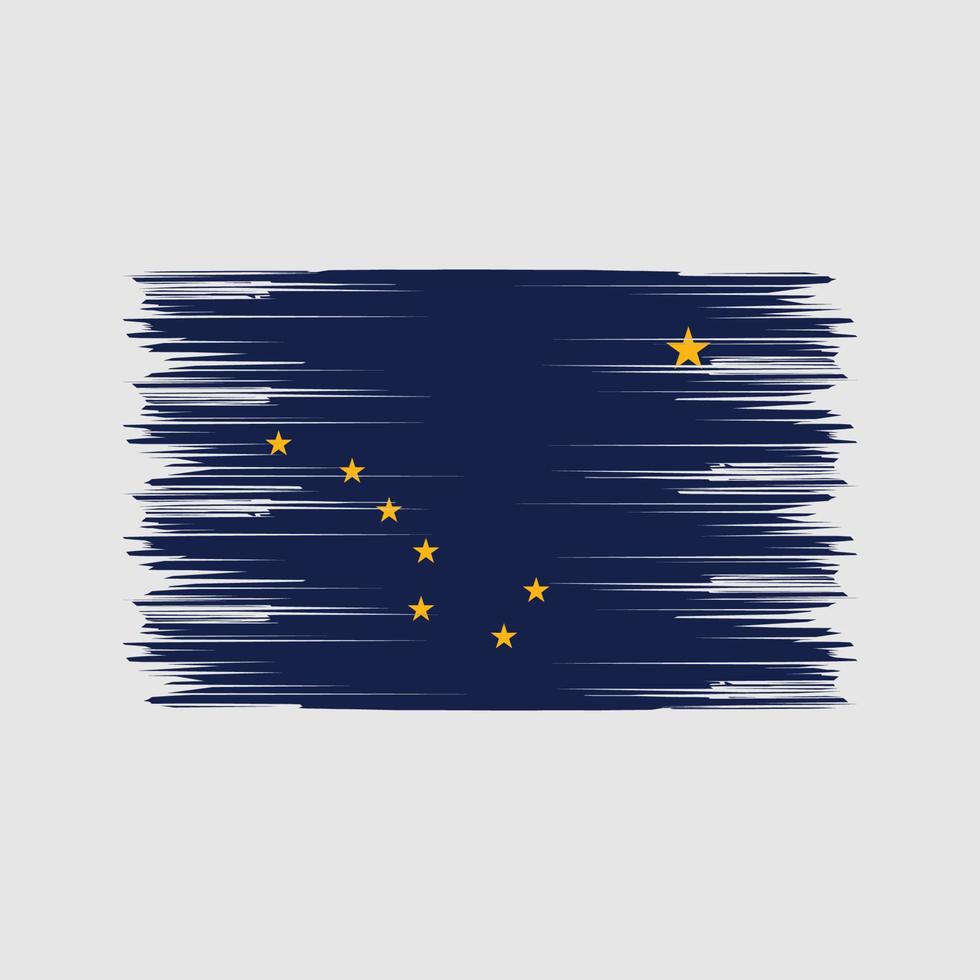 Alaska Flag Brush. National Flag vector