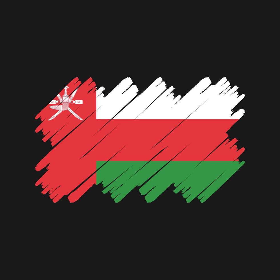 Oman Flag Brush. National Flag vector