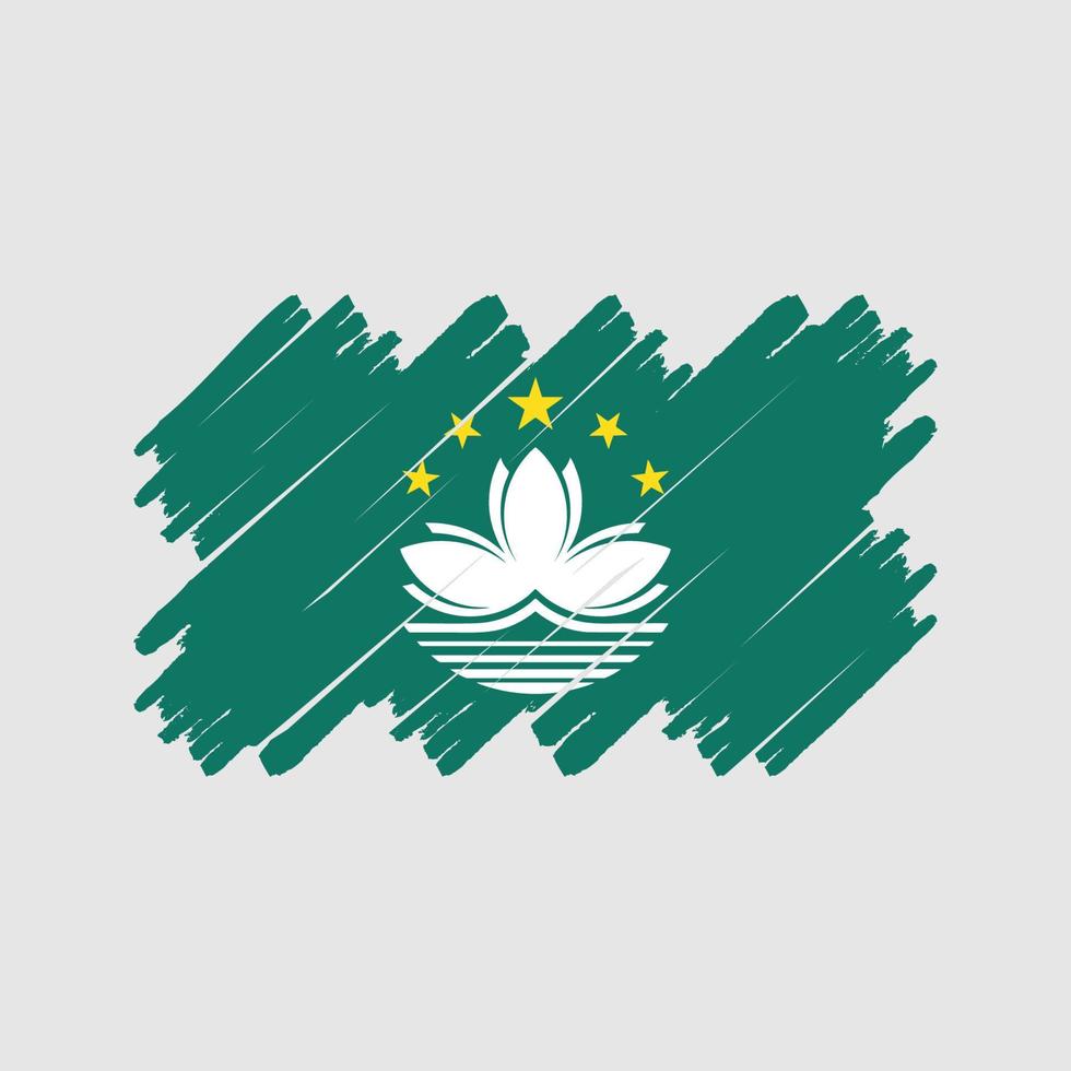 cepillo de bandera de Macao. bandera nacional vector