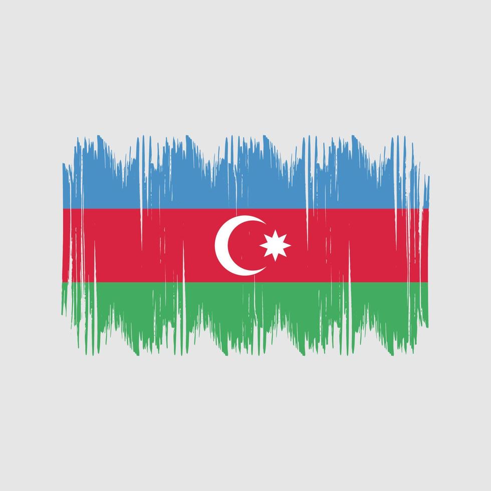 trazos de arbusto de bandera de azerbaiyán. bandera nacional vector