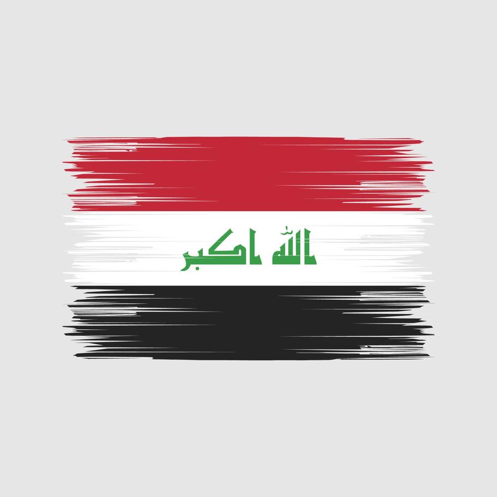 Iraq Flag Brush. National Flag vector